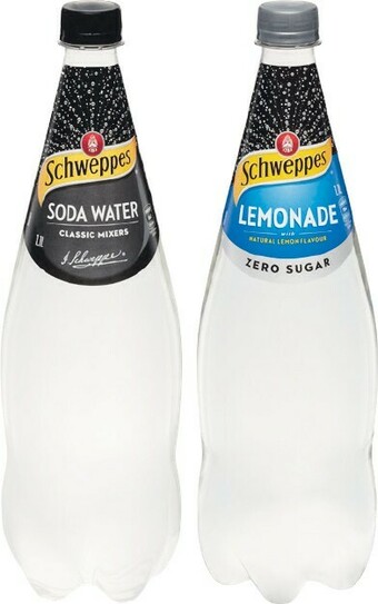 Woolworths Schweppes Traditional Soft Drinks, Mixers or Mineral Water Varieties 1.1 Litre offer