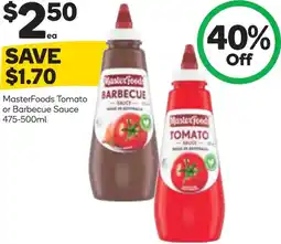 Woolworths Masterfoods tomato or barbecue sauce offer