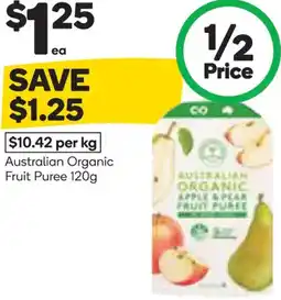 Woolworths Australian organic fruit puree offer