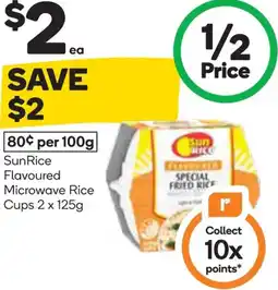 Woolworths Sunrice flavoured microwave rice cups offer
