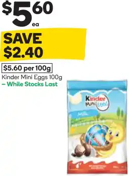 Woolworths Kinder mini eggs offer