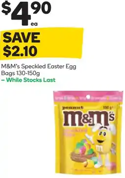 Woolworths M&m's speckled easter egg bags offer