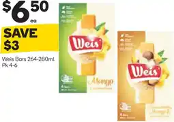 Woolworths Weis bars offer