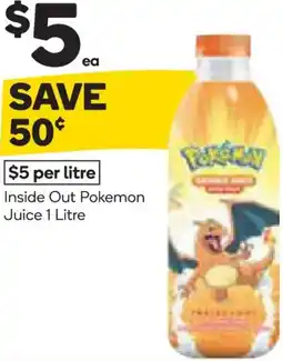 Woolworths Inside Out Pokemon Juice offer