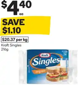 Woolworths Kraft singles offer