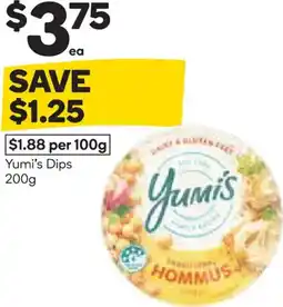 Woolworths Yumi's dips offer