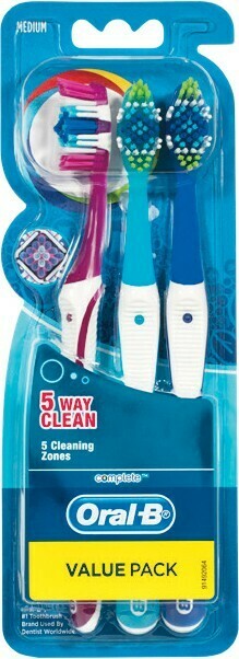Woolworths Oral-B 5 Way Clean Toothbrush Pk 3 offer