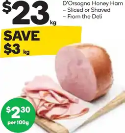 Woolworths D'orsogna honey ham offer