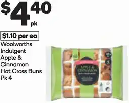 Woolworths Woolworths indulgent apple & cinnamon hot cross buns offer