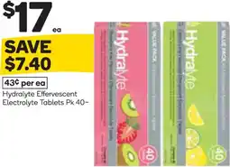 Woolworths Hydralyte effervescent electrolyte offer