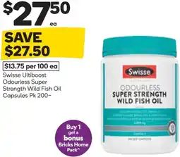 Woolworths Swisse ultiboost odourless super strength wild fish oil offer