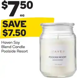 Woolworths Haven soy blend candle poolside resort offer