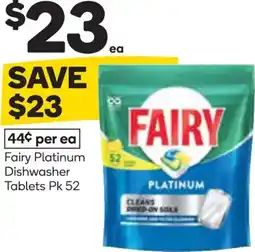 Woolworths Fairy platinum dishwasher offer