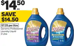 Woolworths Dynamo professional laundry liquid offer