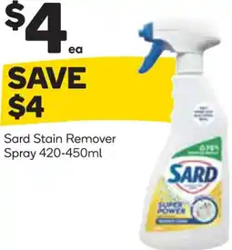 Woolworths Sard stain remover spray offer