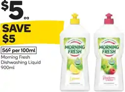 Woolworths Morning fresh dishwashing liquid offer