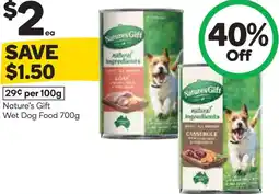 Woolworths Nature's gift wet dog food offer