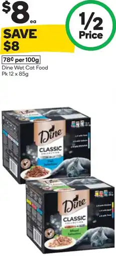 Woolworths Dine wet cat food offer