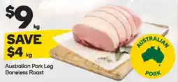Woolworths Australian pork leg boneless roast offer