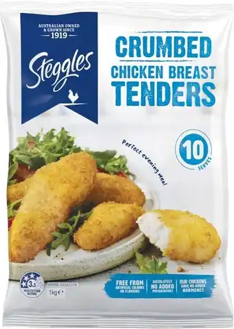 Steggles Frozen Chicken Breast Tenders 1 kg
