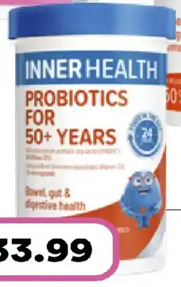 Priceline Inner health probiotics for 50+ years offer