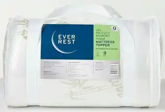 Spotlight Ever Rest Gel Infused Memory Foam Mattress Topper with Bamboo Polyester Cover offer