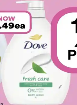 Priceline Dove fresh care body wash offer