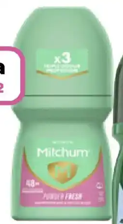 Priceline Mitchum women antiperspirant roll-on deodorant powder fresh offer