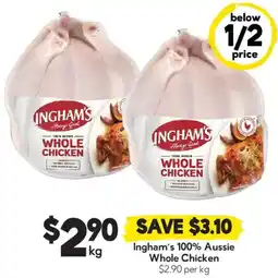 Drakes Ingham's 100% aussie whole chicken offer