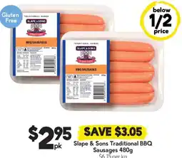 Drakes Slape & sons traditional bbq sausages offer