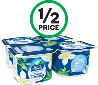 Woolworths Dairy Farmers Thick & Creamy 4 x 110g offer