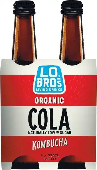 Woolworths Lo Bros Kombucha 4 x 330ml offer