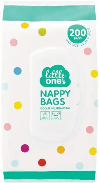 Woolworths Little Oneu2019s Nappy Bags Pk 200 offer
