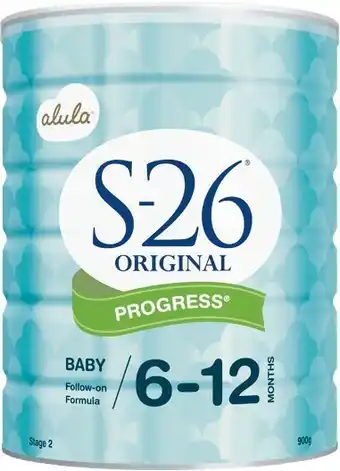 Woolworths S-26 Alula Original Progress Stage 2 Baby Formula 900g u2013 Limit 2 per Customer offer