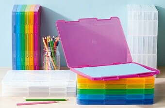 Spotlight Francheville A4 File Box 6 Pack offer
