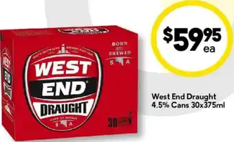 West end draught 4.5% cans