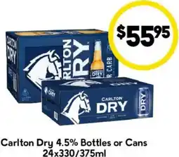 Drakes Carlton dry 4.5% bottles or cans offer