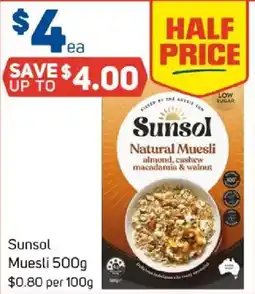 Foodland Sunsol muesli offer