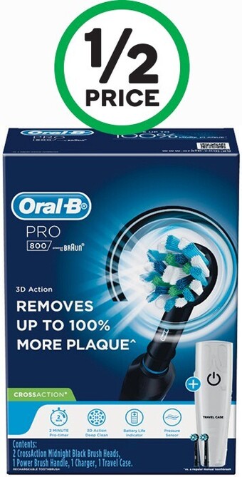 Woolworths Oral-B Pro 800 Electric Toothbrush Pk 1 offer