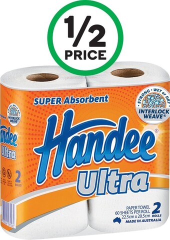 Woolworths Handee Paper Towel Pk 2 offer
