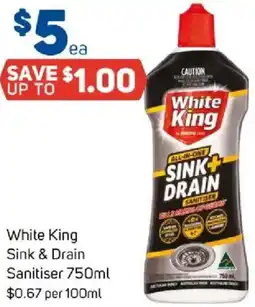Foodland White king sink & drain sanitiser offer