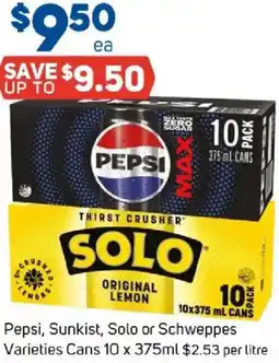 Foodland Pepsi, sunkist, solo or schweppes offer