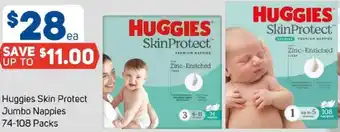 Foodland Huggies skin protect jumbo nappies offer