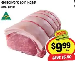 CORNETTS Rolled pork loin roast offer