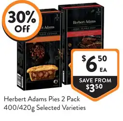 Foodworks Herbert Adams Pies offer