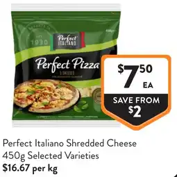 Foodworks Perfect italiano shredded cheese offer