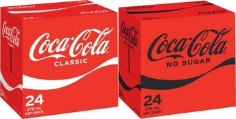 Coles Coca-Cola Soft Drink 24x375mL offer