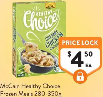 Foodworks Mccain healthy choice frozen meals offer