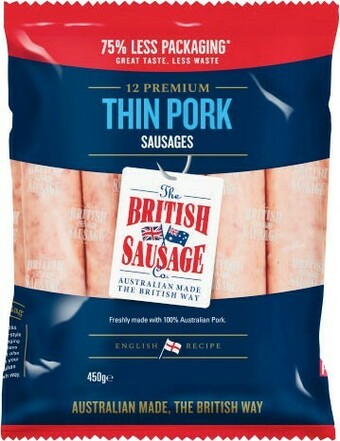 Coles British Sausages Co Sausages 450g offer