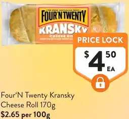 Foodworks Four 'n twenty kransky cheese roll offer